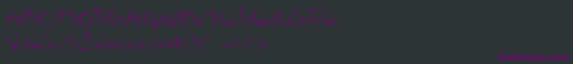 SmudgedAlphabet Font – Purple Fonts on Black Background