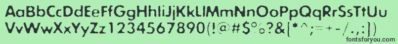 Exposureconerough Font – Black Fonts on Green Background
