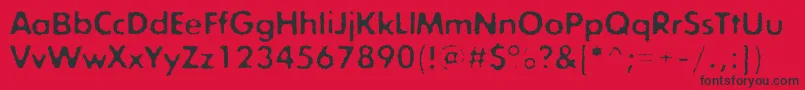 Exposureconerough Font – Black Fonts on Red Background