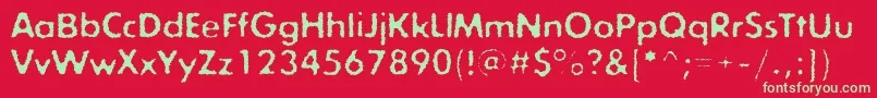 Exposureconerough Font – Green Fonts on Red Background