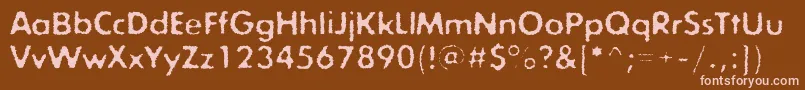 Exposureconerough Font – Pink Fonts on Brown Background