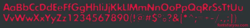 Exposureconerough Font – Red Fonts on Black Background