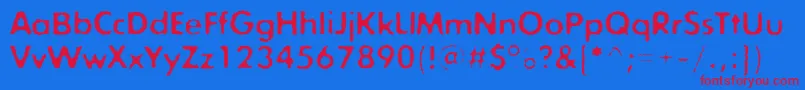 Exposureconerough Font – Red Fonts on Blue Background