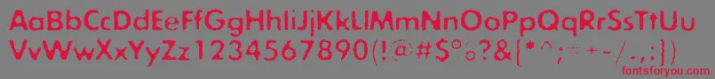 Exposureconerough Font – Red Fonts on Gray Background