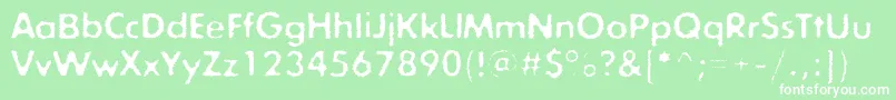 Exposureconerough Font – White Fonts on Green Background