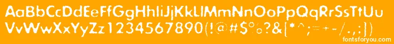 Exposureconerough Font – White Fonts on Orange Background