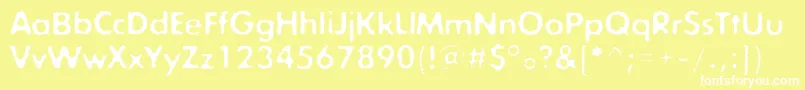 Exposureconerough Font – White Fonts on Yellow Background