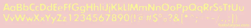 Exposureconerough Font – Yellow Fonts on Pink Background