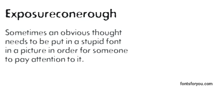 Review of the Exposureconerough Font