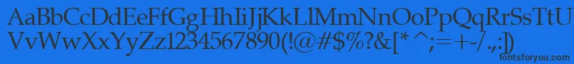 Palatinor Font – Black Fonts on Blue Background