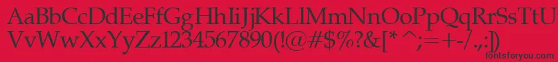 Palatinor-Schriftart – Schwarze Schriften auf rotem Hintergrund