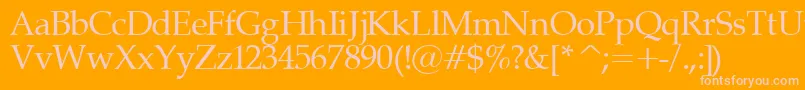 Palatinor Font – Pink Fonts on Orange Background
