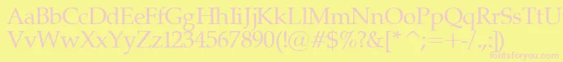 Palatinor Font – Pink Fonts on Yellow Background