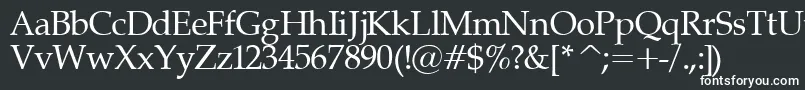 Palatinor Font – White Fonts on Black Background