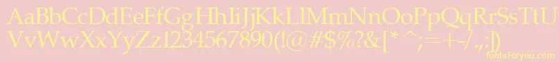 Palatinor-Schriftart – Gelbe Schriften auf rosa Hintergrund