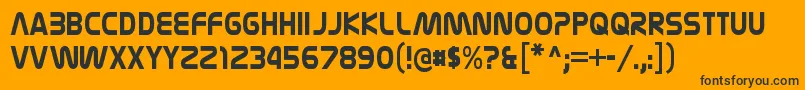 NasalizationcdBold Font – Black Fonts on Orange Background