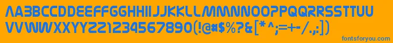 NasalizationcdBold Font – Blue Fonts on Orange Background