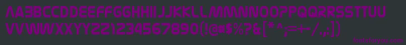 Czcionka NasalizationcdBold – fioletowe czcionki na czarnym tle