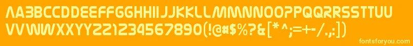 NasalizationcdBold Font – Yellow Fonts on Orange Background