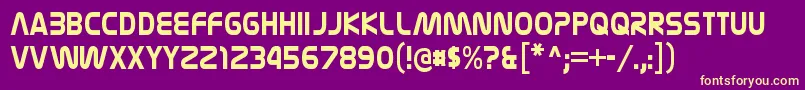 NasalizationcdBold Font – Yellow Fonts on Purple Background