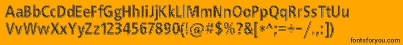 Bchrome Font – Black Fonts on Orange Background