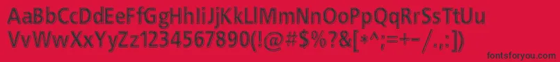 Bchrome Font – Black Fonts on Red Background