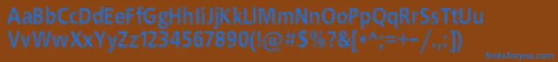 Bchrome Font – Blue Fonts on Brown Background