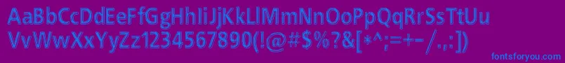 Bchrome Font – Blue Fonts on Purple Background
