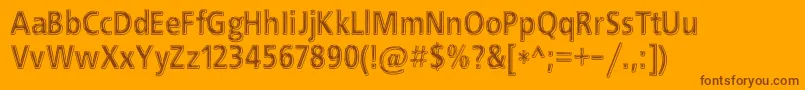 Шрифт Bchrome – коричневые шрифты на оранжевом фоне