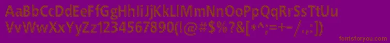 Bchrome-fontti – ruskeat fontit violetilla taustalla