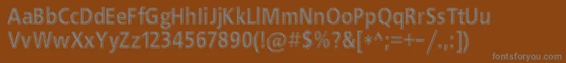 Bchrome-fontti – harmaat kirjasimet ruskealla taustalla