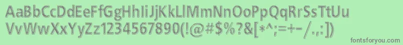 Bchrome-fontti – harmaat kirjasimet vihreällä taustalla