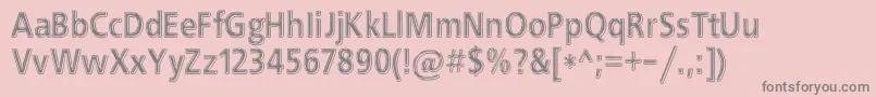 フォントBchrome – ピンクの背景に灰色の文字