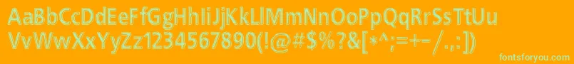 Bchrome Font – Green Fonts on Orange Background