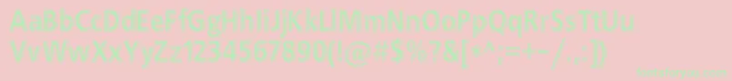 Bchrome-fontti – vihreät fontit vaaleanpunaisella taustalla