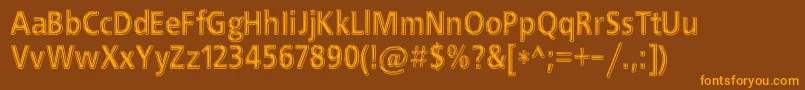 Bchrome Font – Orange Fonts on Brown Background