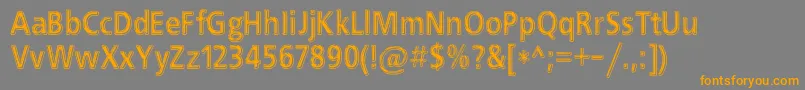 Bchrome Font – Orange Fonts on Gray Background