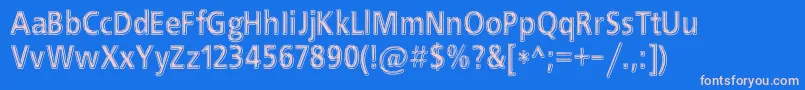 Bchrome Font – Pink Fonts on Blue Background
