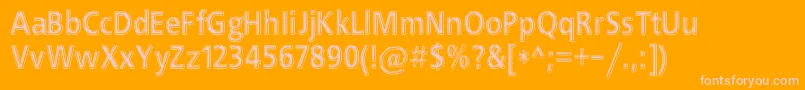 Bchrome Font – Pink Fonts on Orange Background