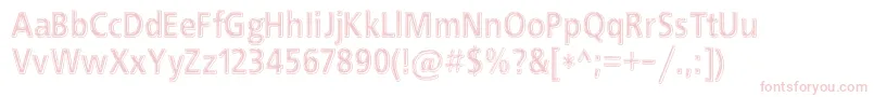 Шрифт Bchrome – розовые шрифты на белом фоне