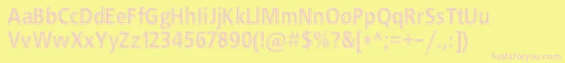 Bchrome Font – Pink Fonts on Yellow Background