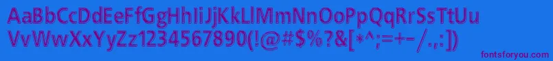 Bchrome Font – Purple Fonts on Blue Background