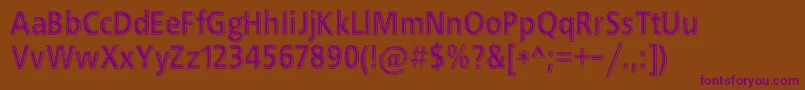Bchrome-fontti – violetit fontit ruskealla taustalla