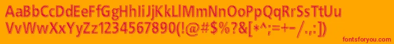 Bchrome Font – Red Fonts on Orange Background