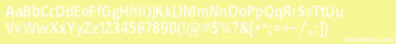 Bchrome-fontti – valkoiset fontit keltaisella taustalla