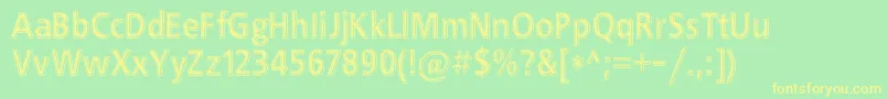 Bchrome-fontti – keltaiset fontit vihreällä taustalla
