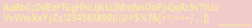 Bchrome-fontti – keltaiset fontit vaaleanpunaisella taustalla