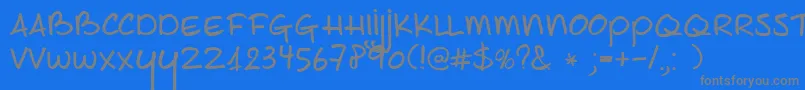 DkJoeSchmoe Font – Gray Fonts on Blue Background