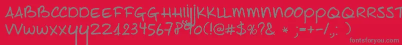 DkJoeSchmoe Font – Gray Fonts on Red Background