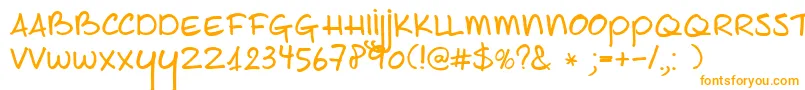 DkJoeSchmoe Font – Orange Fonts on White Background